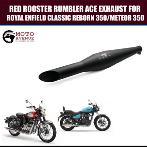 Red Rooster Performance Rumbler Ace Exhaust – Black Matte For Royal Enfield Classic Reborn 350 / Meteor 350