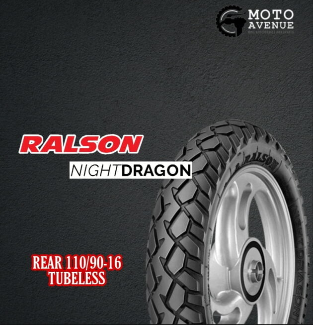 RALCO RALSON NIGHT DRAGON REAR 110/90-16 TUBELESS FOR YAMAHA RX100/ RX135/ RXZ