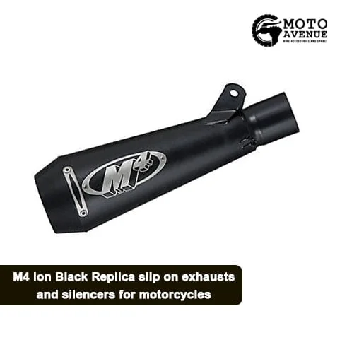 M4 ion Black Replica slip on exhausts and silencers for motorcycles