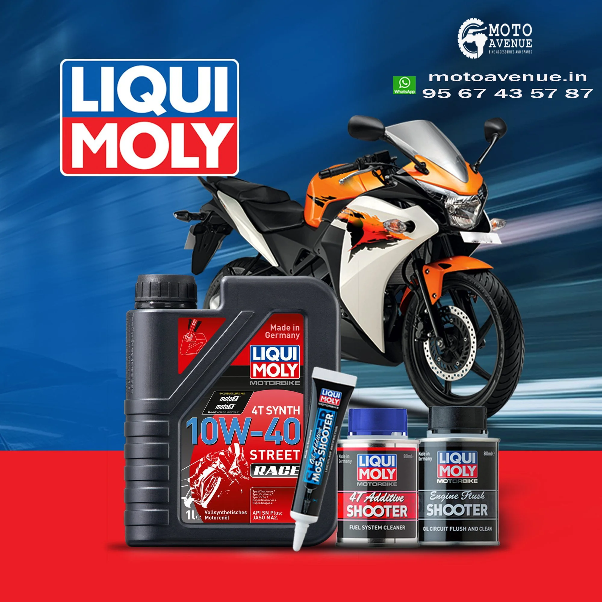 LIQUI MOLY Fully Synthetic 10W-40 Race Engine Pack For CBR 150 - Image 3