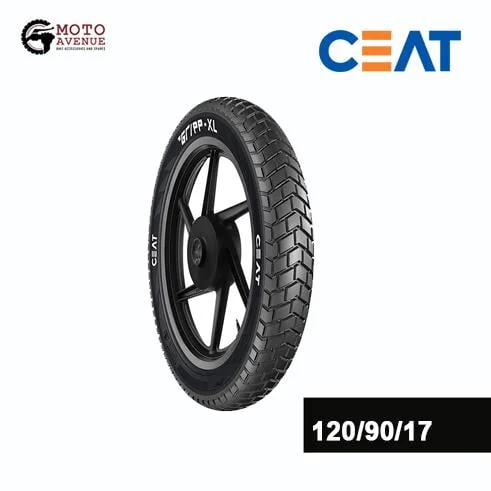 Ceat Gripp XL 120/90-17 64S Tube Type Bike Tyre, Rear For Himalayan