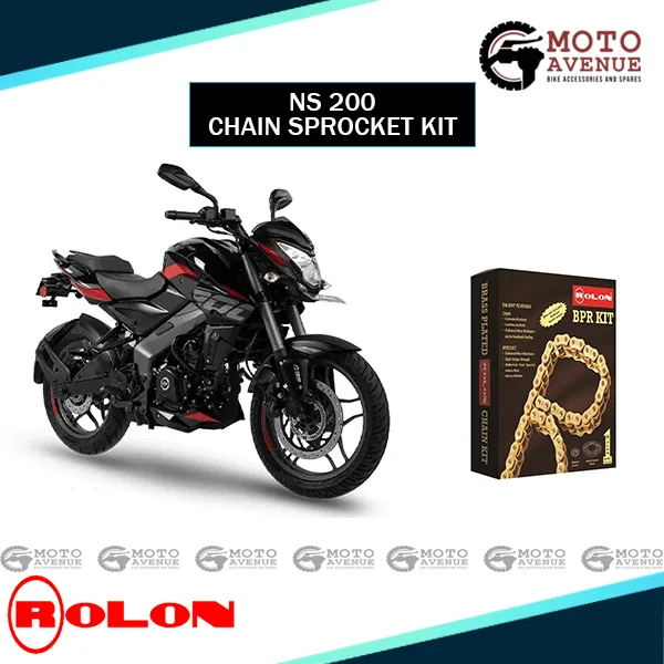 Rolon Brass Chain Sprocket Kit For Bajaj Pulsar 200 NS and Pulsar 200 AS