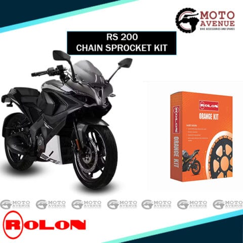 ROLON ORANGE CHAIN SPROCKET KIT FOR BAJAJ PULSAR RS 200 (6H)