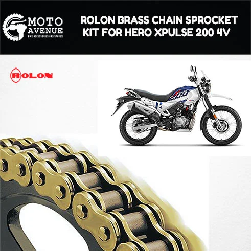 ROLON BRASS CHAIN SPROCKET KIT FOR HERO XPULSE 200 4V