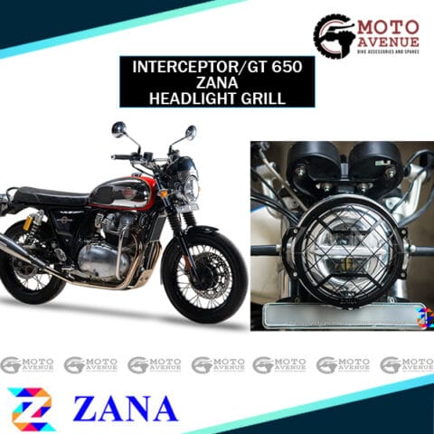 ZANA HEADLIGHT GRILL TYPE 2 SS BLACK FOR GT 650 AND INTERCEPTOR 650