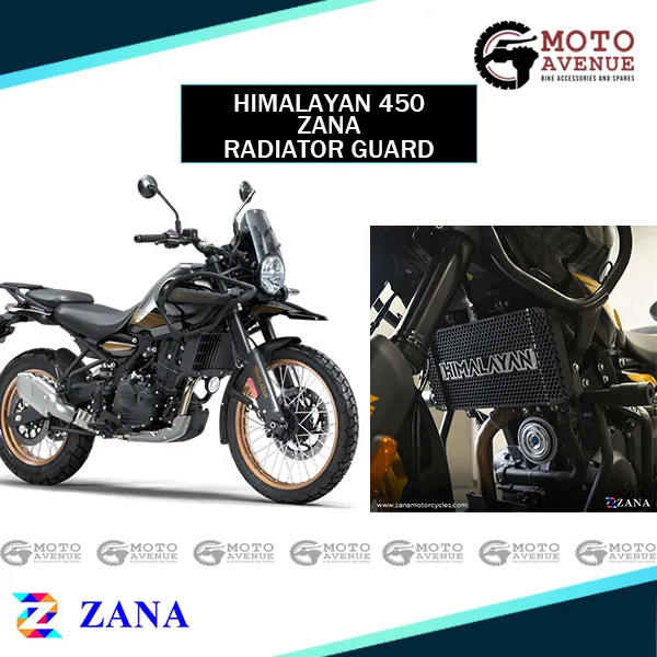 ZANA RADIATOR GUARD FOR HIMALAYAN 450 WITH LOGO ALUMINIUM SILVER