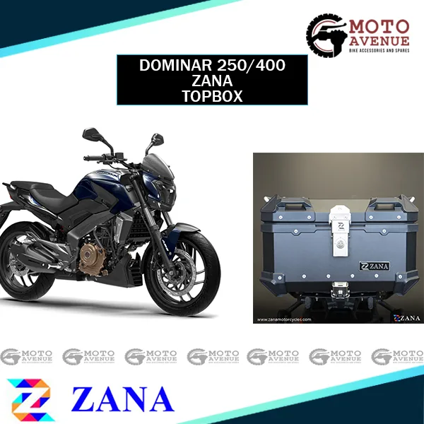 ZANA TOP BOX ALUMINIUM BLACK ( 35ltr ) FOR DOMINAR 250/400