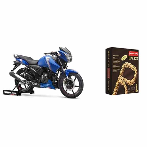 Apache RTR 180 Rolon Brass Chain Sprocket Kit