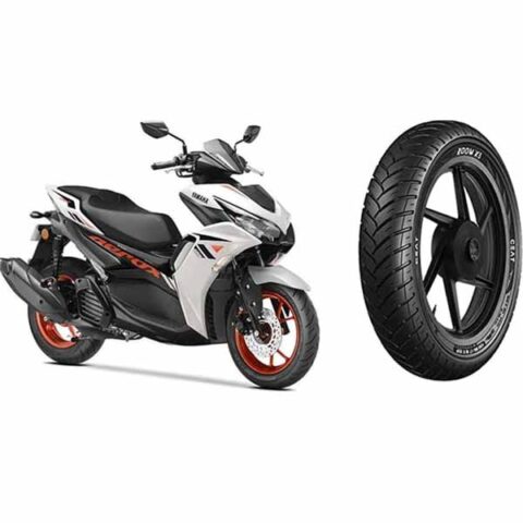 iMAGE OF Ceat Zoom Plus Tyre for Yamaha Aerox Front 110/80-14 Tubeless Rear 140/70-14 Tubeless