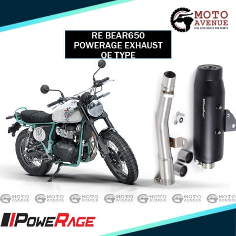 PoweRage Exhaust with De-Cat Pipe For Royal Enfield Bear 650 (OE Type)