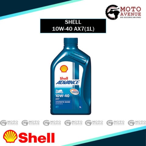 Image of Shell Advance AX7 4T 10W-40 API SM Synthetic Technology Motorbike Engine Oil (1L)