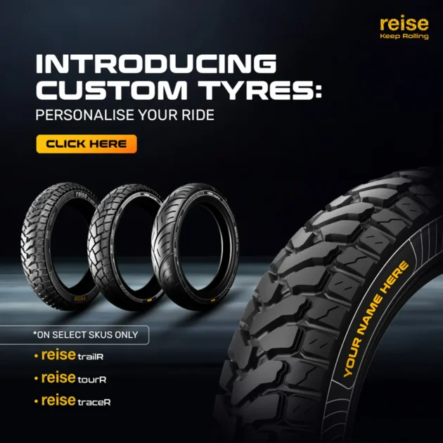 Reise TrailR Tyre for Honda H’ness CB350 Front 100/90-19 and Rear 130/70-18 Tubeless - Image 2