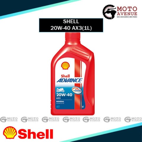 Image of Shell Advance AX3 4T 20W-40 High Performance Engine Oil (1 L)