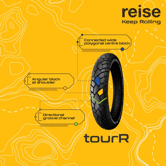 KTM Adventure 250/390 Front 100/90-19 and Back 130/80-17 Tour R tyre by reise - Image 2