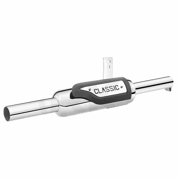 RK Indori Silver Exhaust with shield for RoyalEnfield