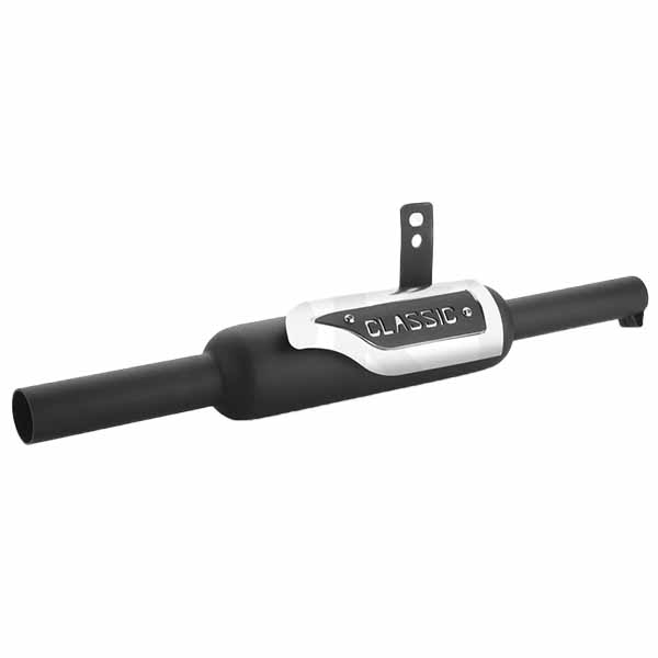 RK Indori Black Exhaust with shield for RoyalEnfield