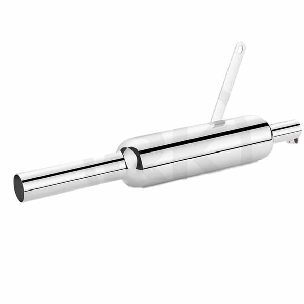 RK Indori Silver Exhaust without shield for RoyalEnfield Standard