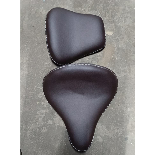 Cycle Seat for Royal Enfield Classic Front and Rear Set Dark Brown